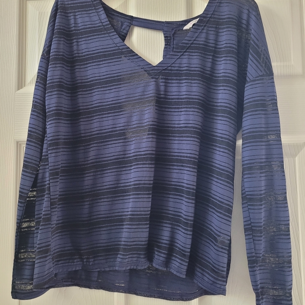 Athleta Long Sleeve Striped Top